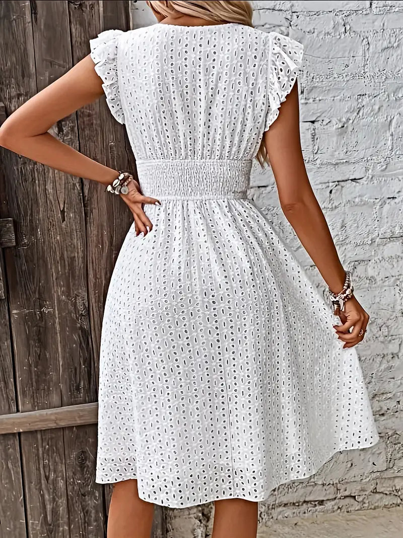 Katya - Robe à taille froncée et décolleté cache-cœur