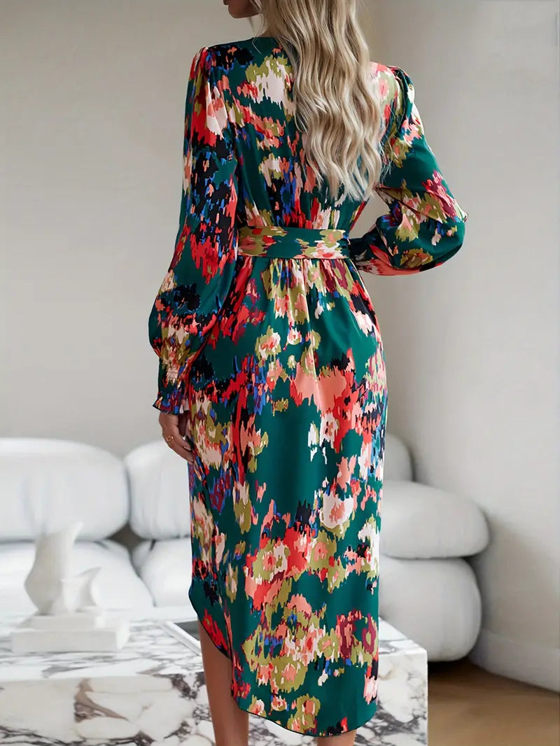 Estella - Robe portefeuille Allover Print