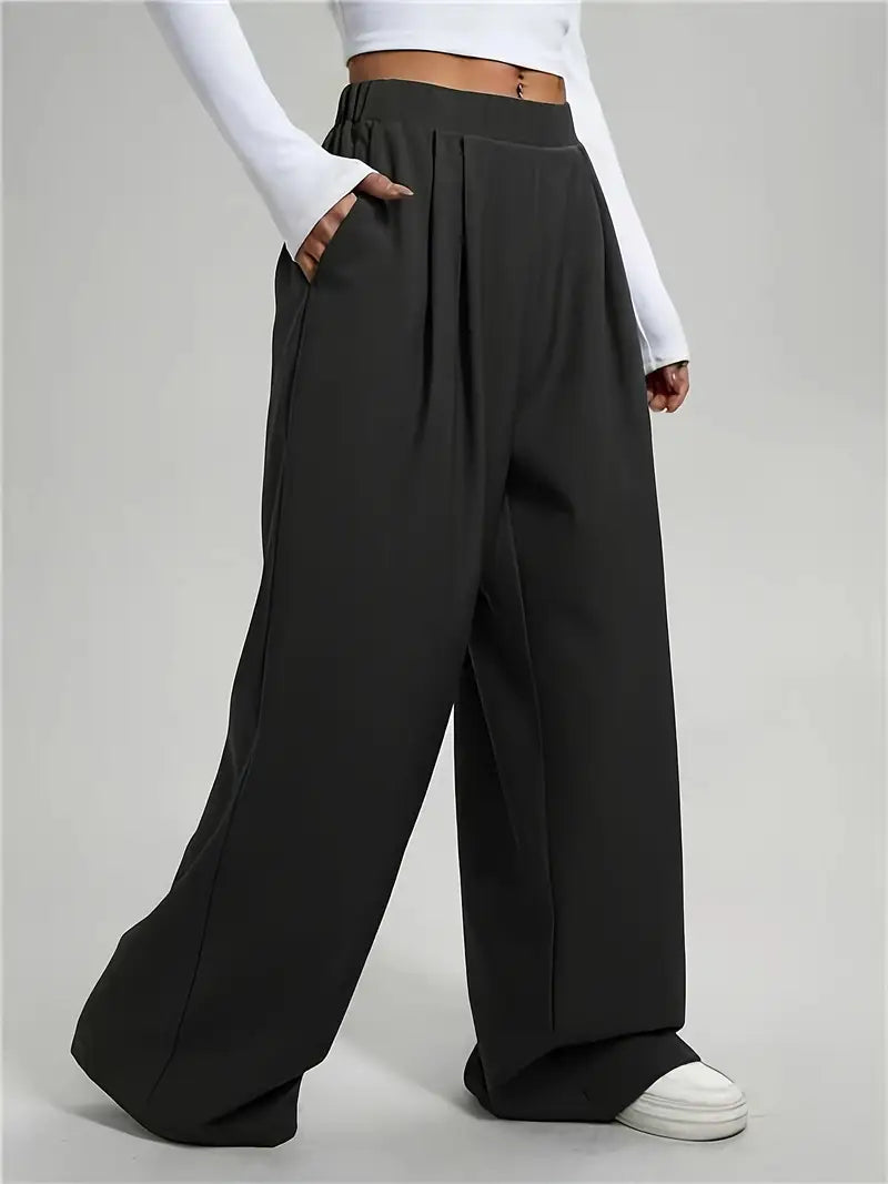 Esther - Pantalon large taille haute pour femme