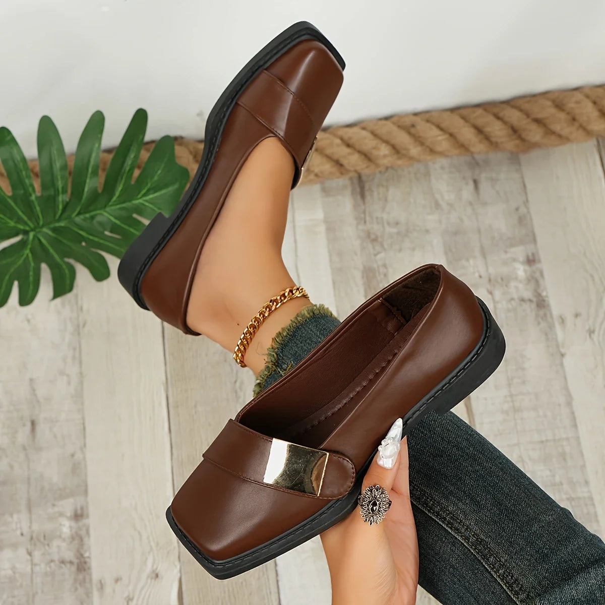 Marvela - Elégantes chaussures plates à bout carré pour femmes