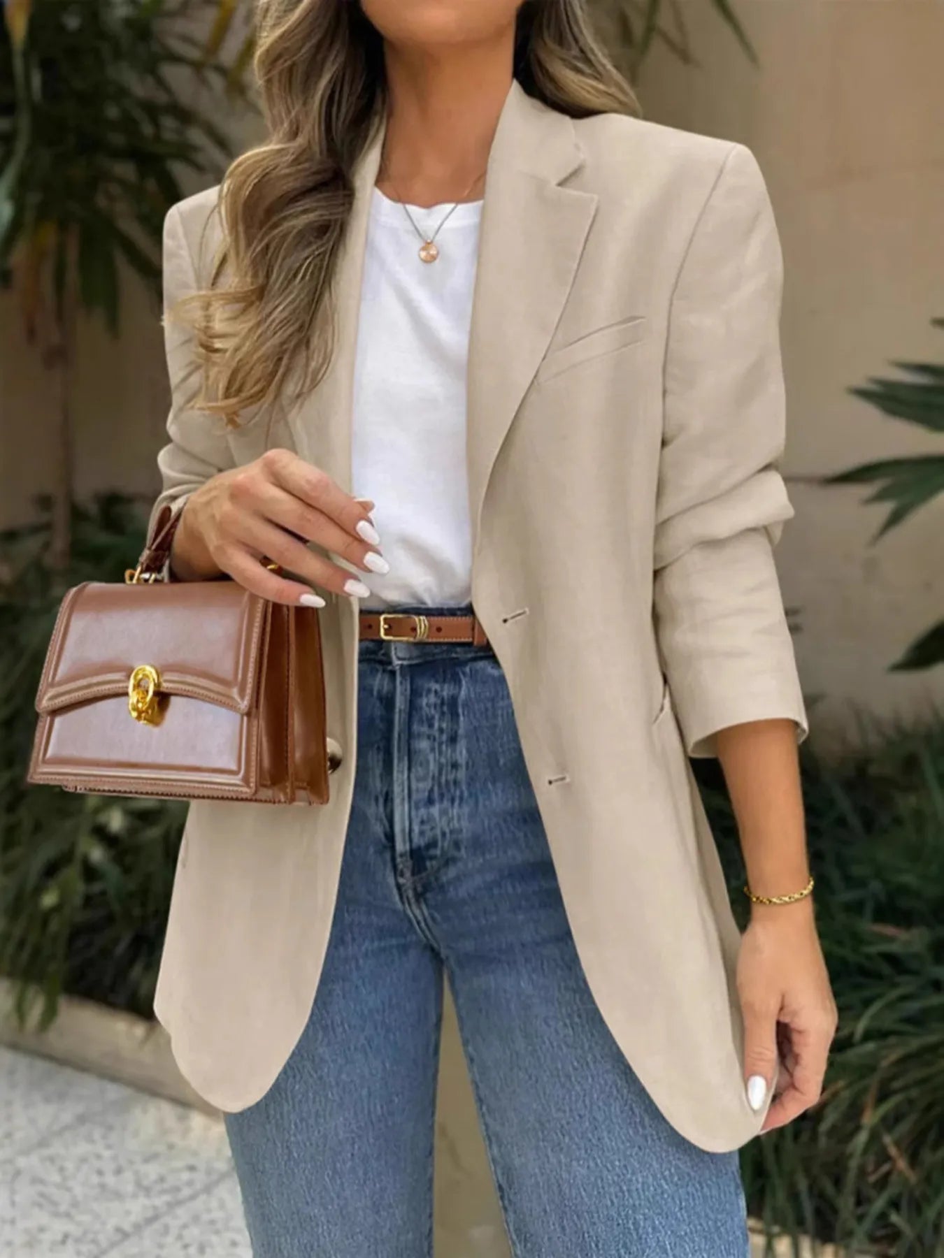 Faelina - Blazer élégant à manches longues avec poches