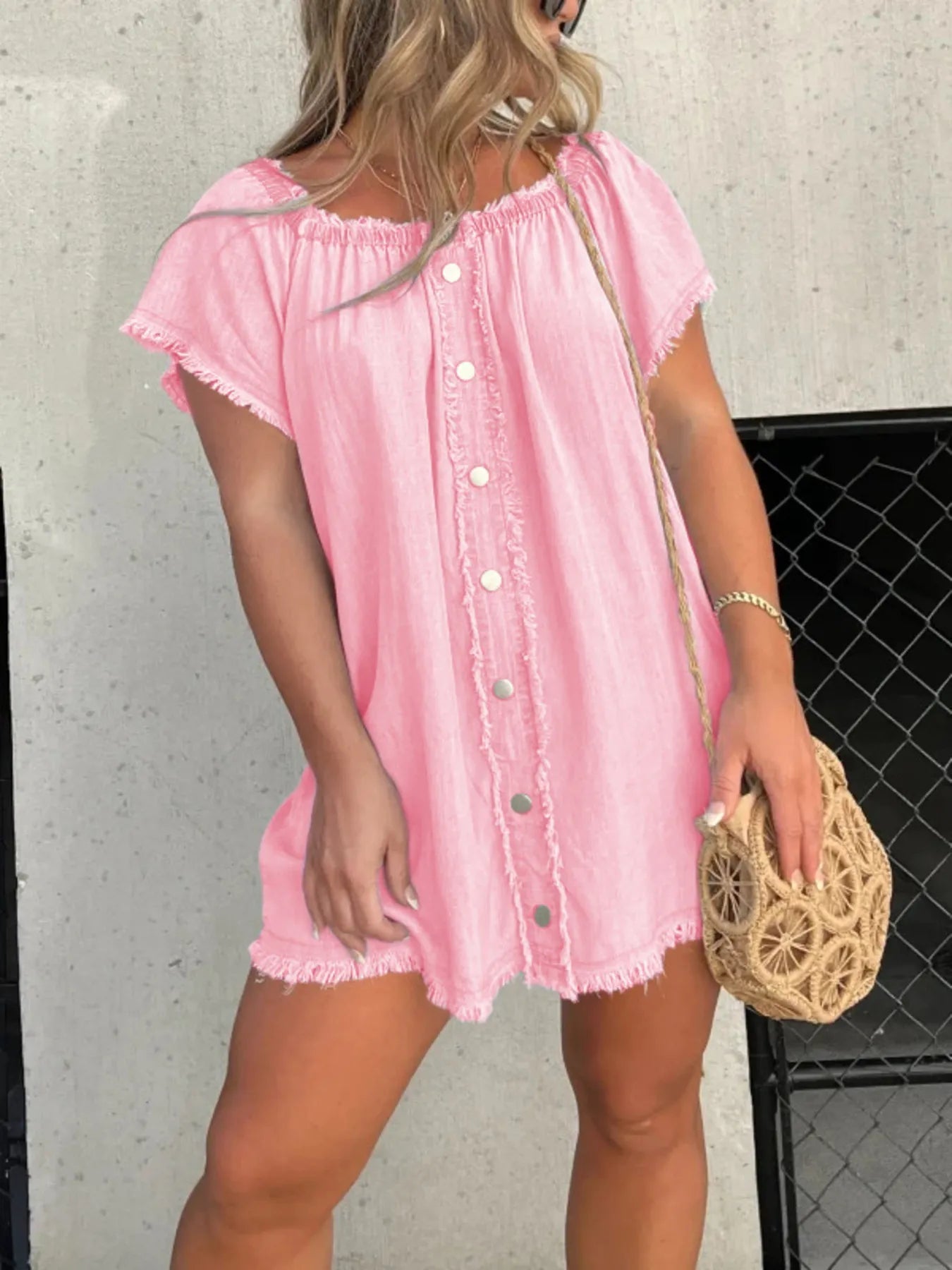 Krissa - Robe courte en denim élégante et ample