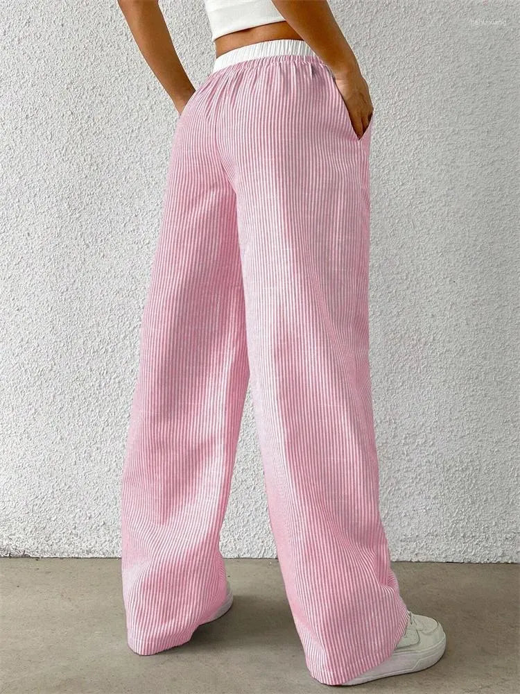 Mildred - Pantalon large rayé pour femmes