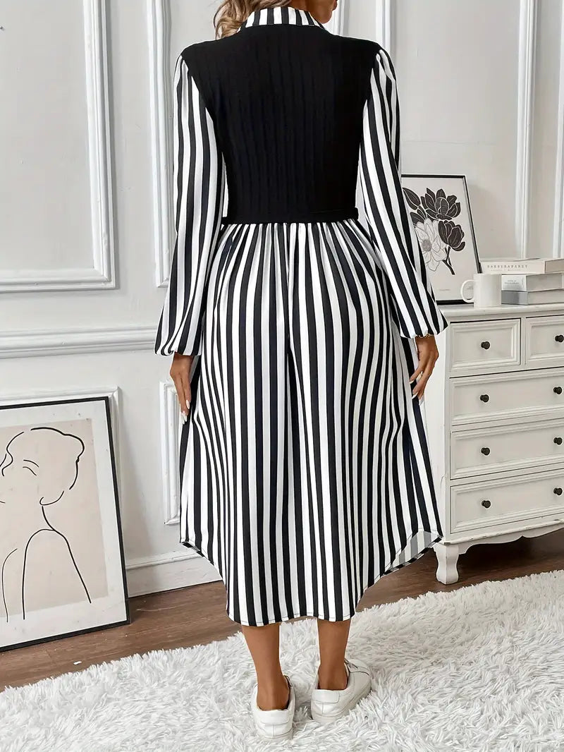 Julianne - Robe rayée à blocs de couleurs pour femme