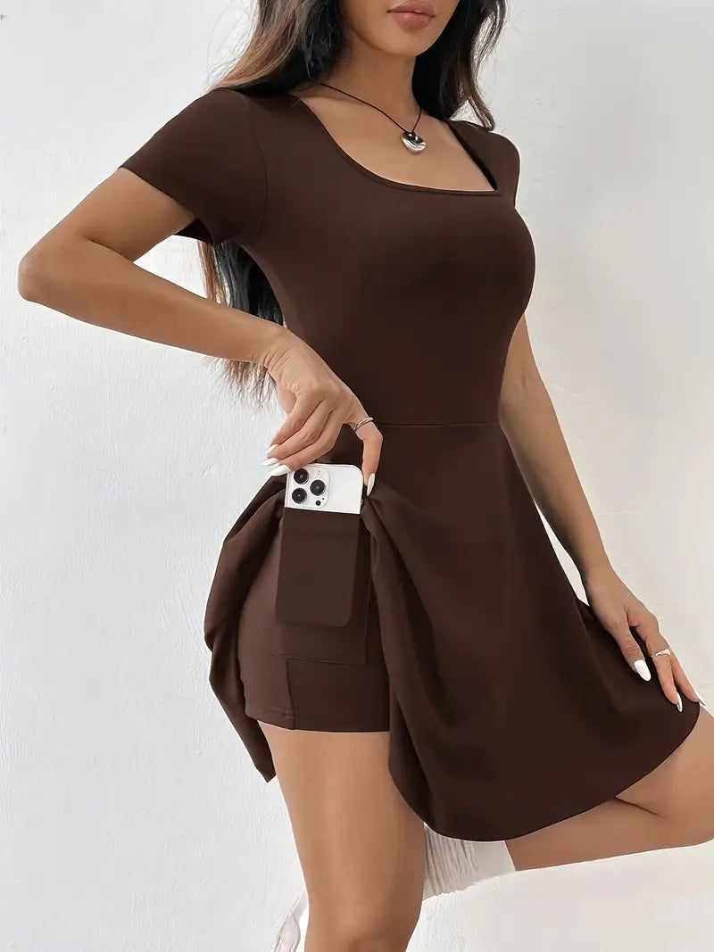 Zelma - Robe élégante à manches courtes pour femmes