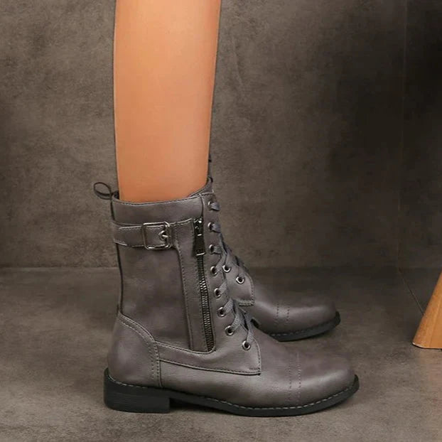 Isolde - Bottes à lacets à moyen terme