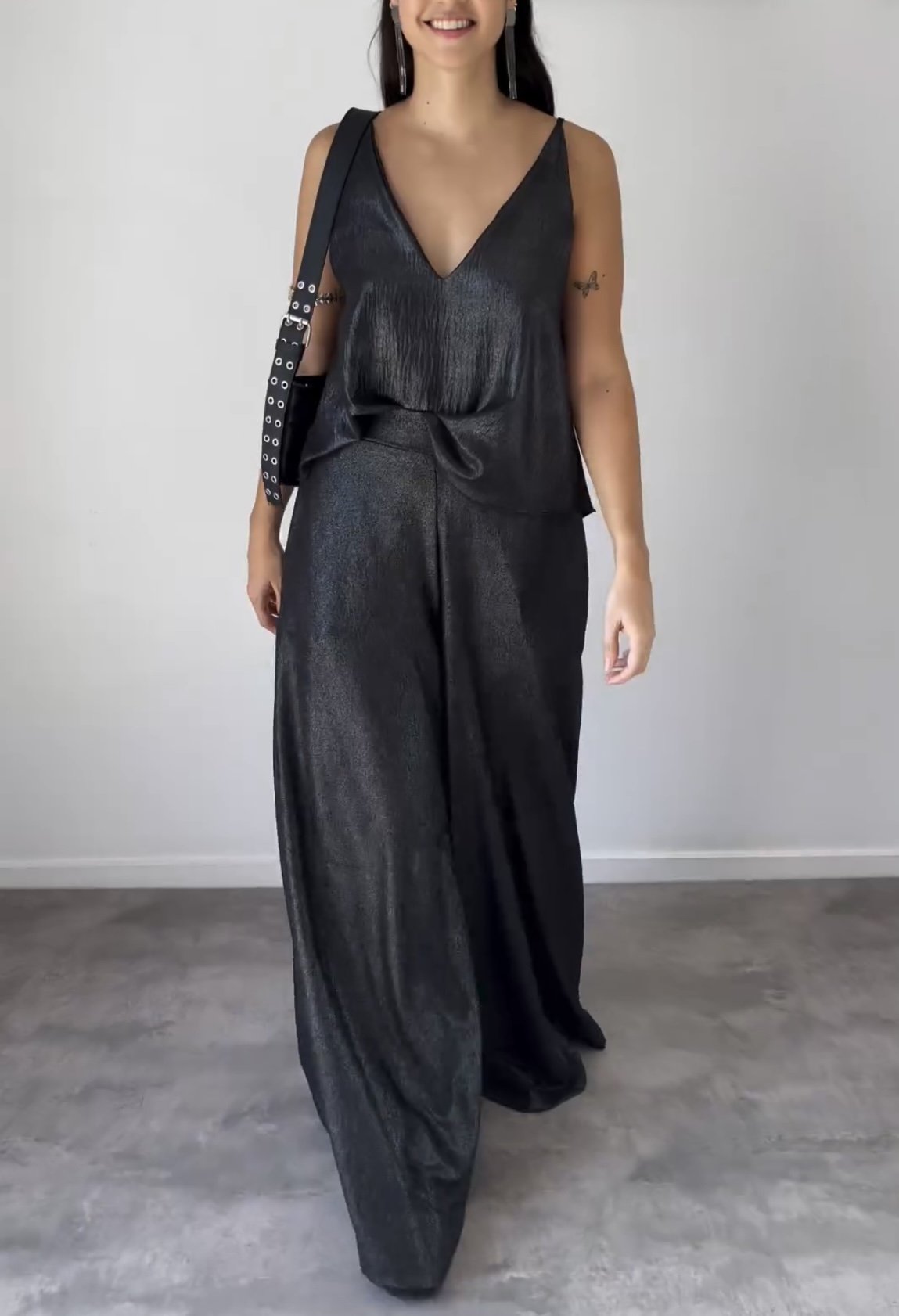 Susan - Ensemble stylé top sans manches et pantalon large