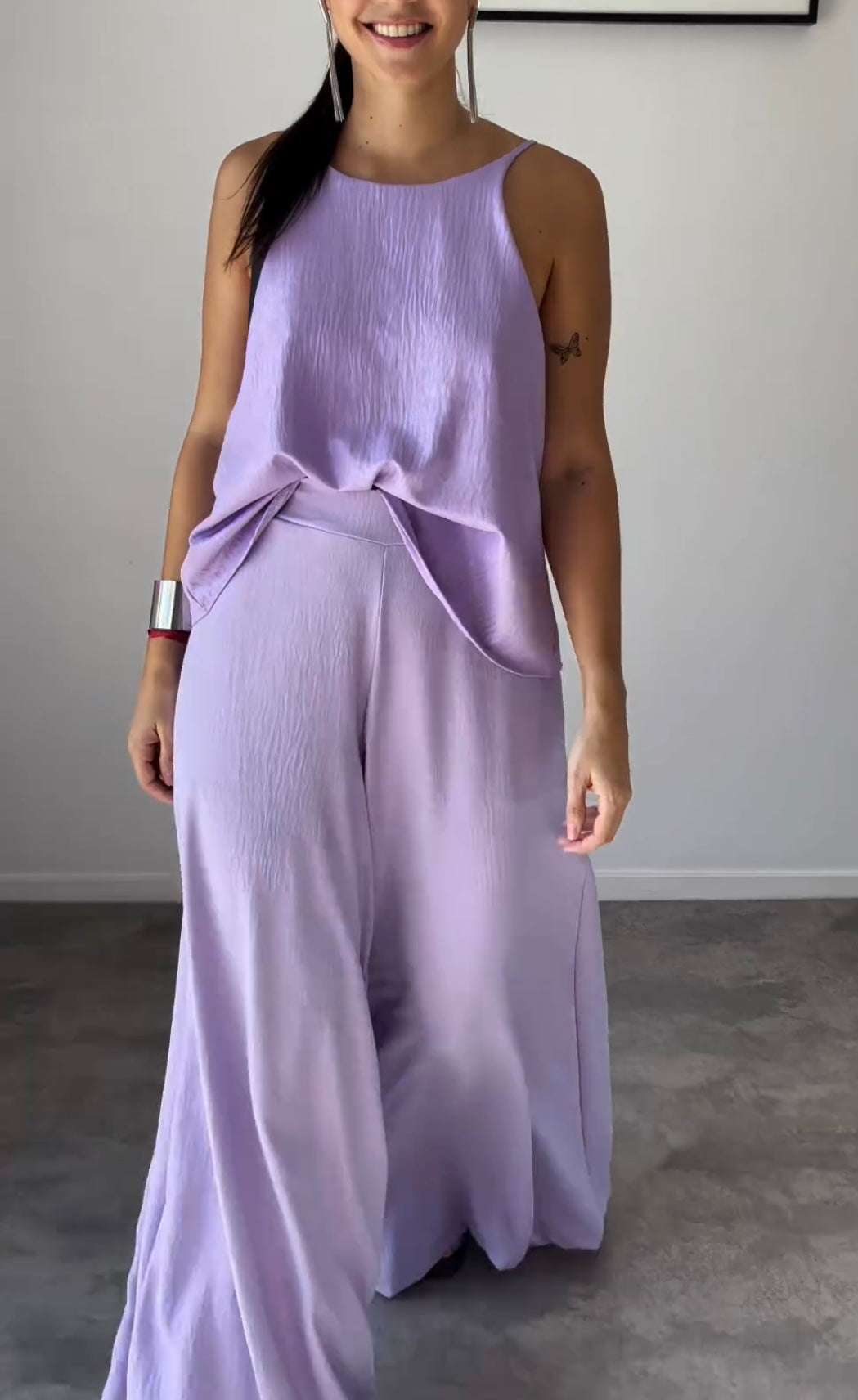 Susan - Ensemble stylé top sans manches et pantalon large