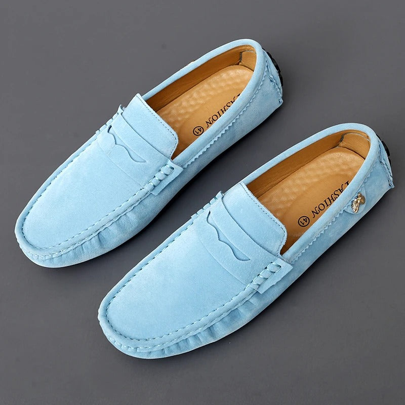 Walter - Mocassins en daim antidérapants