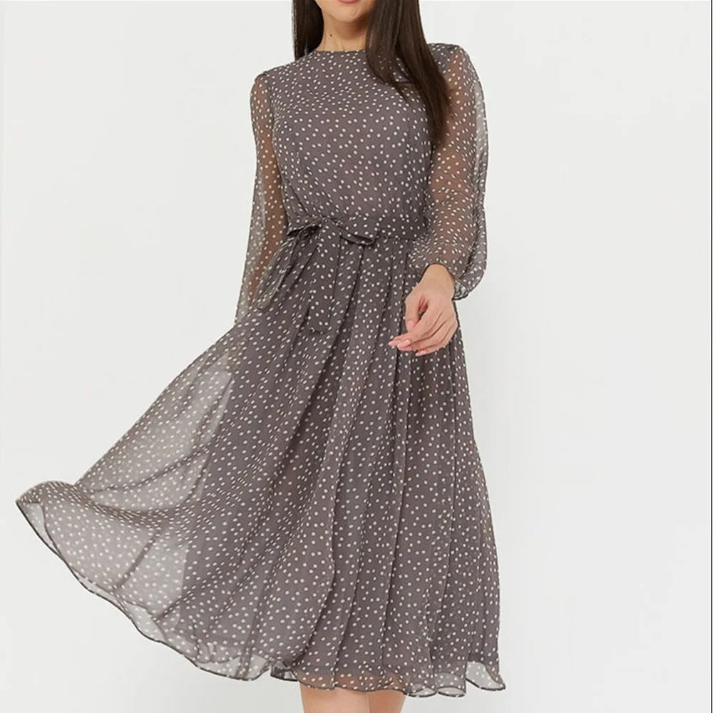Marilyn - Robe à pois pour femme
