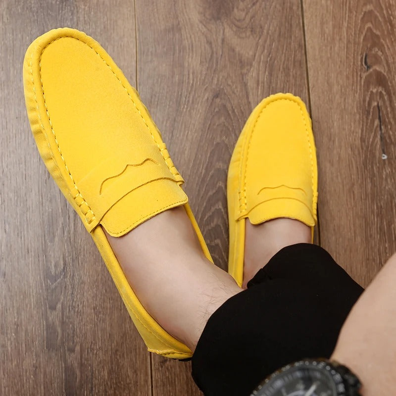 Walter - Mocassins en daim antidérapants