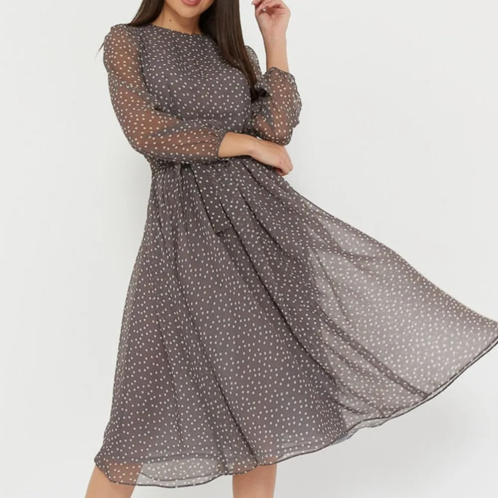 Marilyn - Robe à pois pour femme
