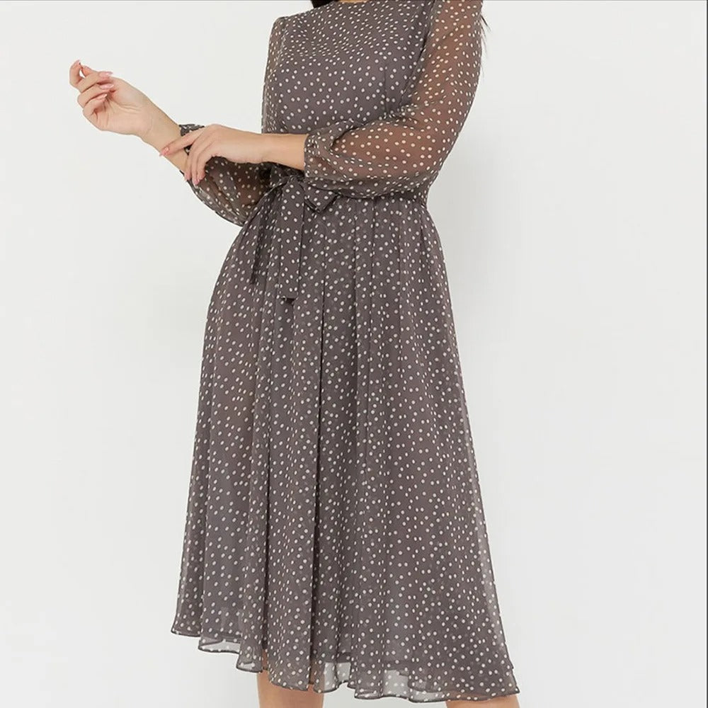 Marilyn - Robe à pois pour femme