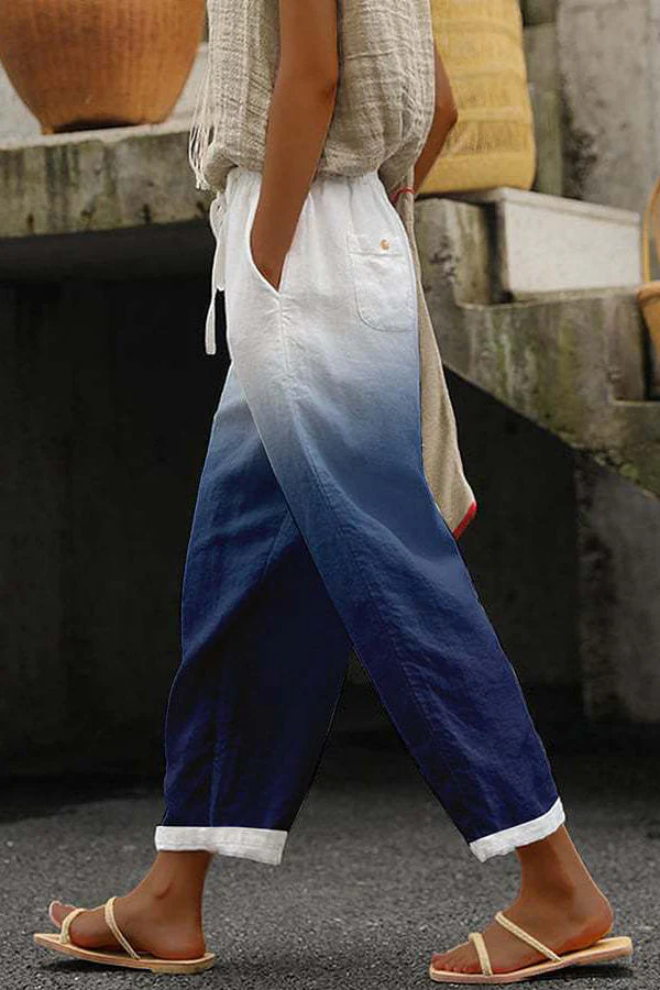 Airish - Pantalon décontracté à poches boutonnées et imprimé unique