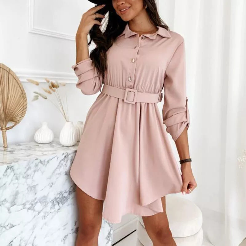 Faye - Robe courte avec patte de boutonnage