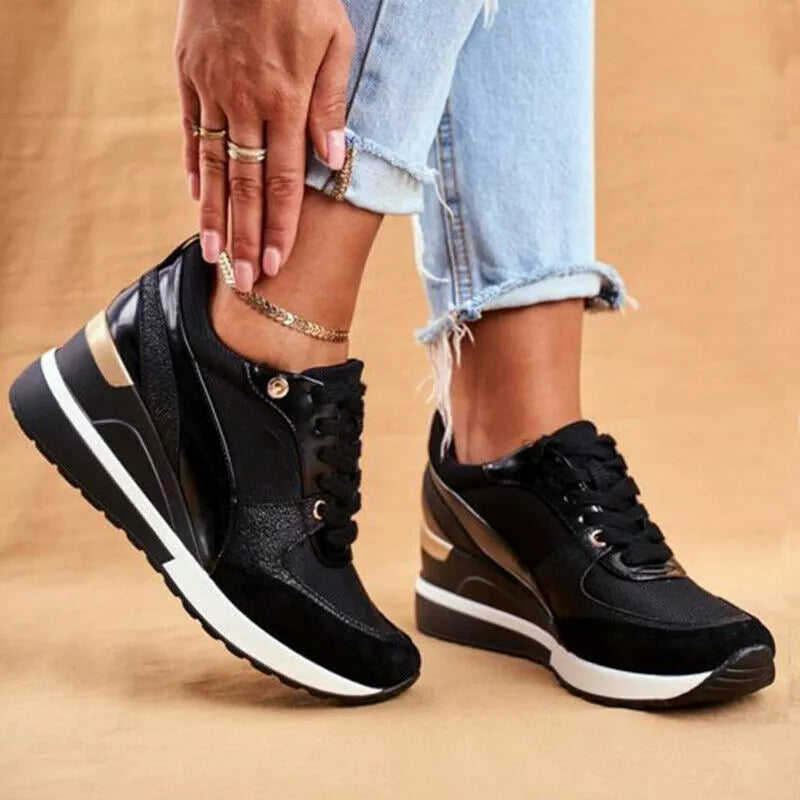 Orla - Chaussures compensées à lacets pour femmes