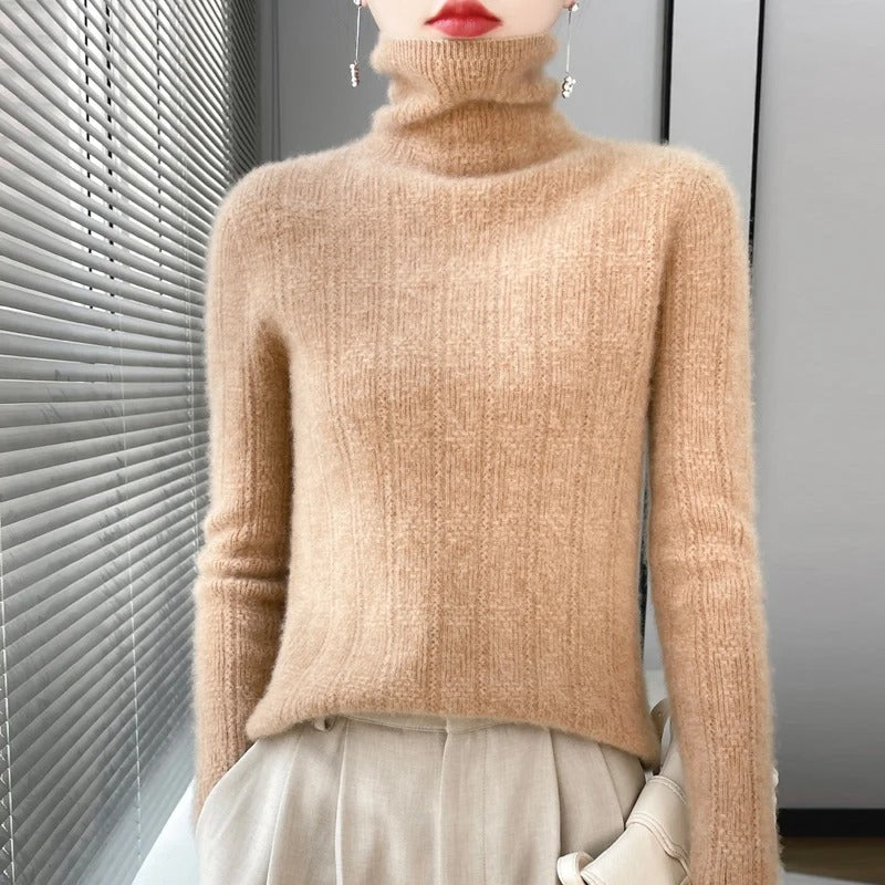 Lillian - Pull en maille à col roulé
