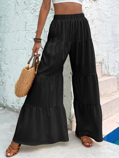 Ardella - Pantalon large à ourlet volant pour femmes