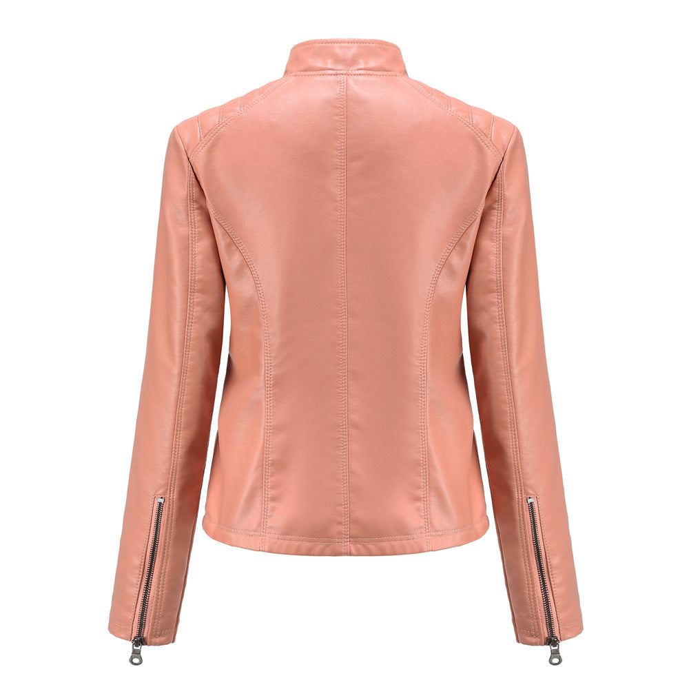 Veste de transition en cuir confortable pour femme