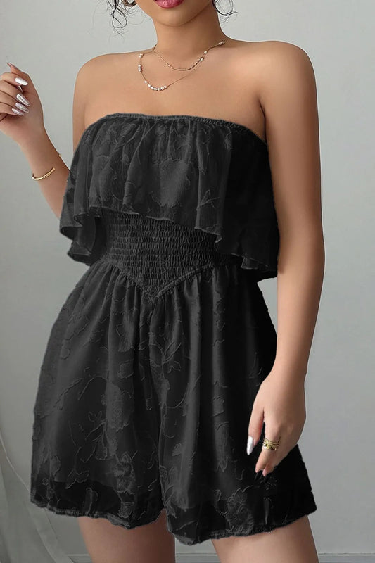 Olivia - Combinaison bustier avec volants et taille froncée