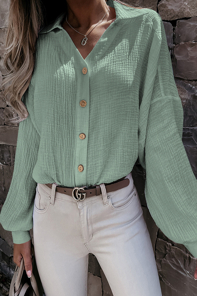 Kitty - Élégante blouse à manches longues avec col rabattu et boutons