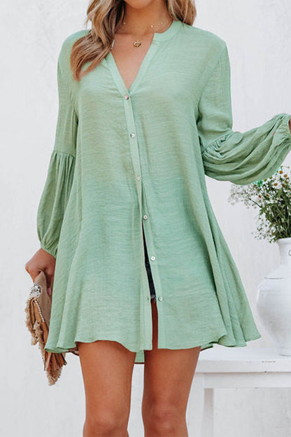 Emmalyn - Élégante blouse à col en V et manches longues