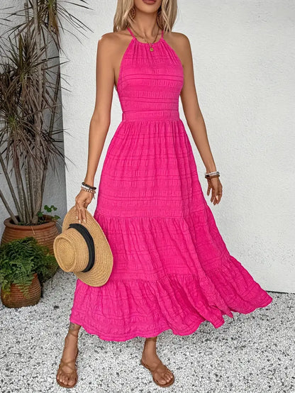 Charlene - Robe d'été chic à bretelles dos nu