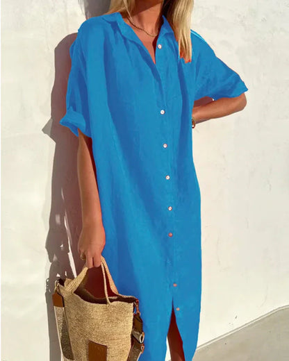 Viana - Robe chemise d'été pour femme