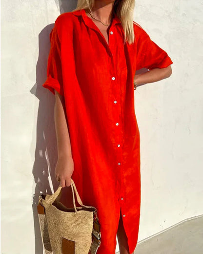 Viana - Robe chemise d'été pour femme