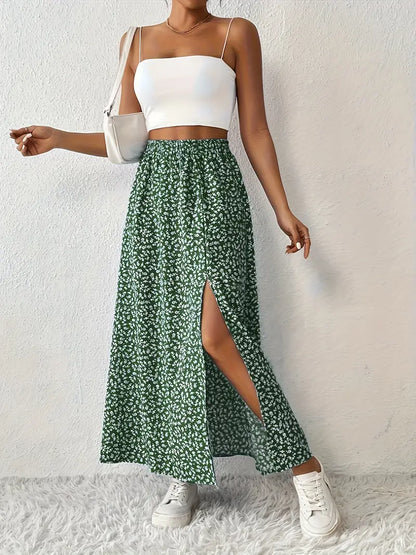 Ivara - Jupe taille haute à imprimé floral pour femmes