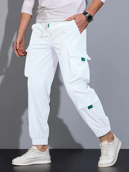 Aldrich - Pantalon cargo décontracté uni pour homme