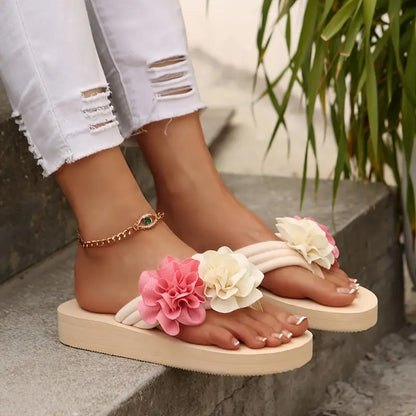 Veronica - Pantoufles pour femmes avec décoration en forme de tournesol