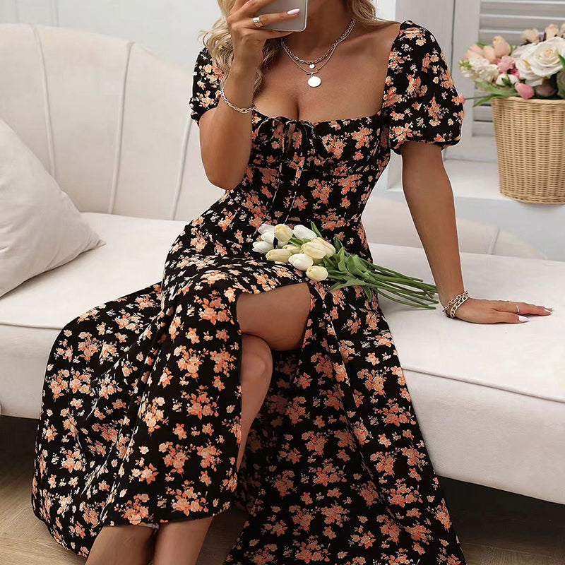 Amara - Robe imprimée à fleurs françaises
