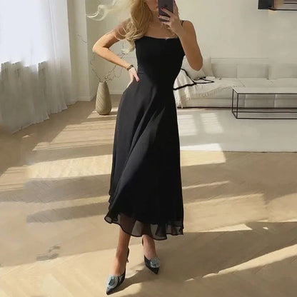 Minerva - Robe élégante sans manches de couleur unie pour femmes