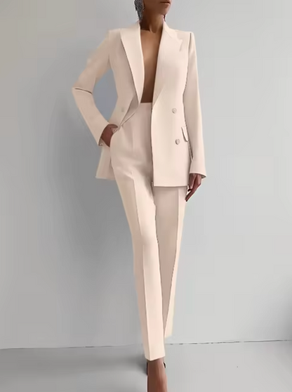 Laylani - Élégant ensemble blazer et pantalon droit