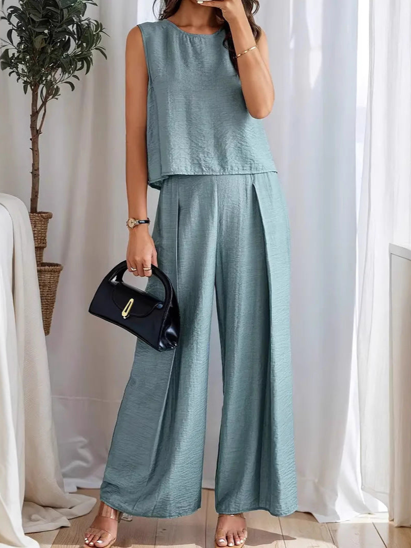 Carmina - Haut sans manches et pantalon à jambe large