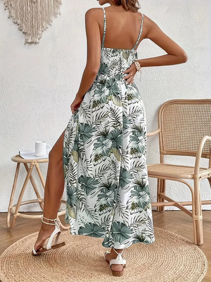 Luna - Robe longue imprimée sans manches pour femmes