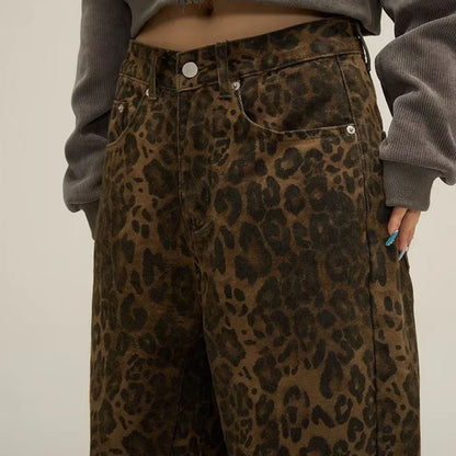 Marceline - Jeans imprimés léopard pour femmes