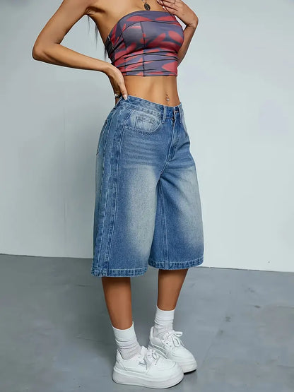 Wilda - Short en jean taille haute tendance pour femme