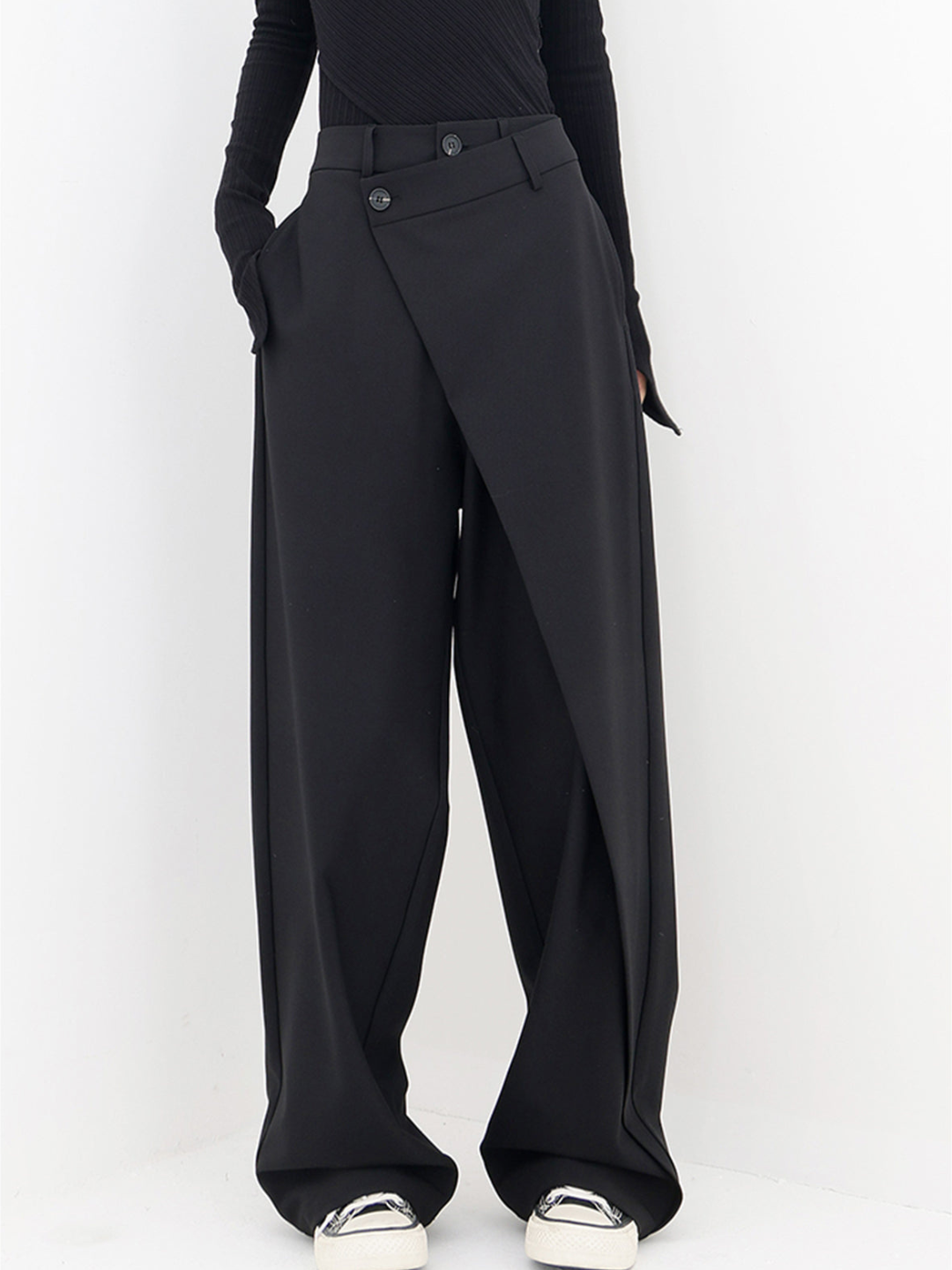 Anna - Pantalon Ample Asymétrique