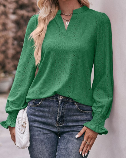 Melody - Blouse à manches longues au style décontracté