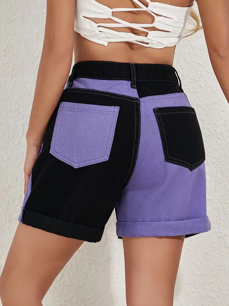 Neva - Short patchwork élégant pour femme