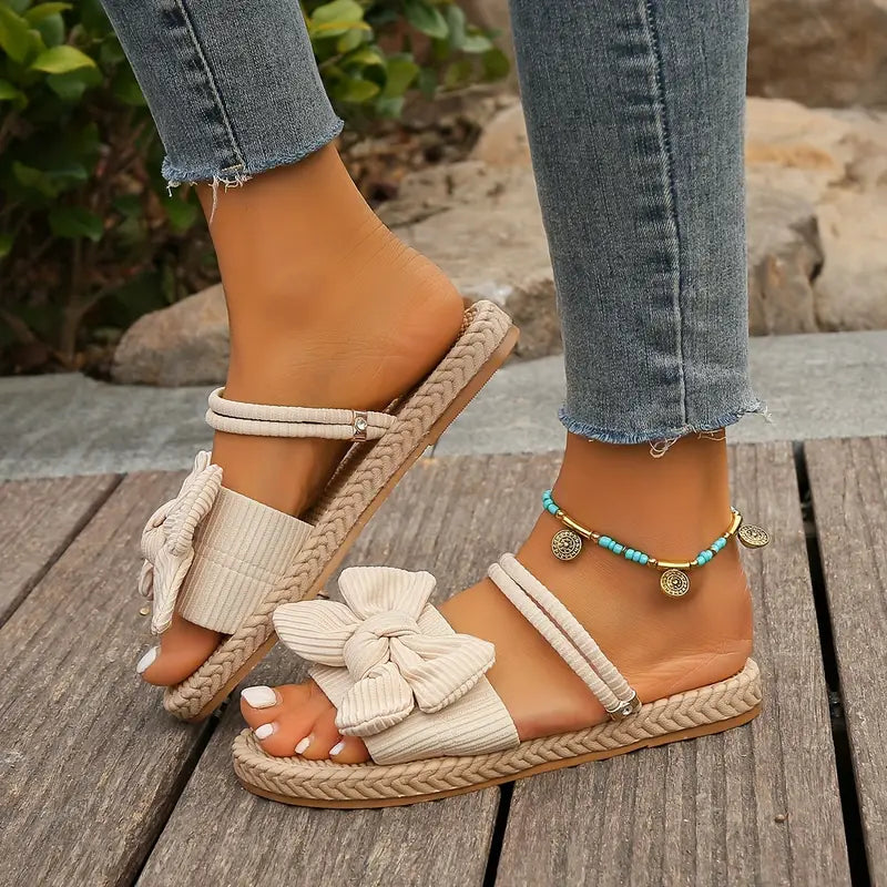 Viola - Sandales pour femmes avec décoration en forme de nœud