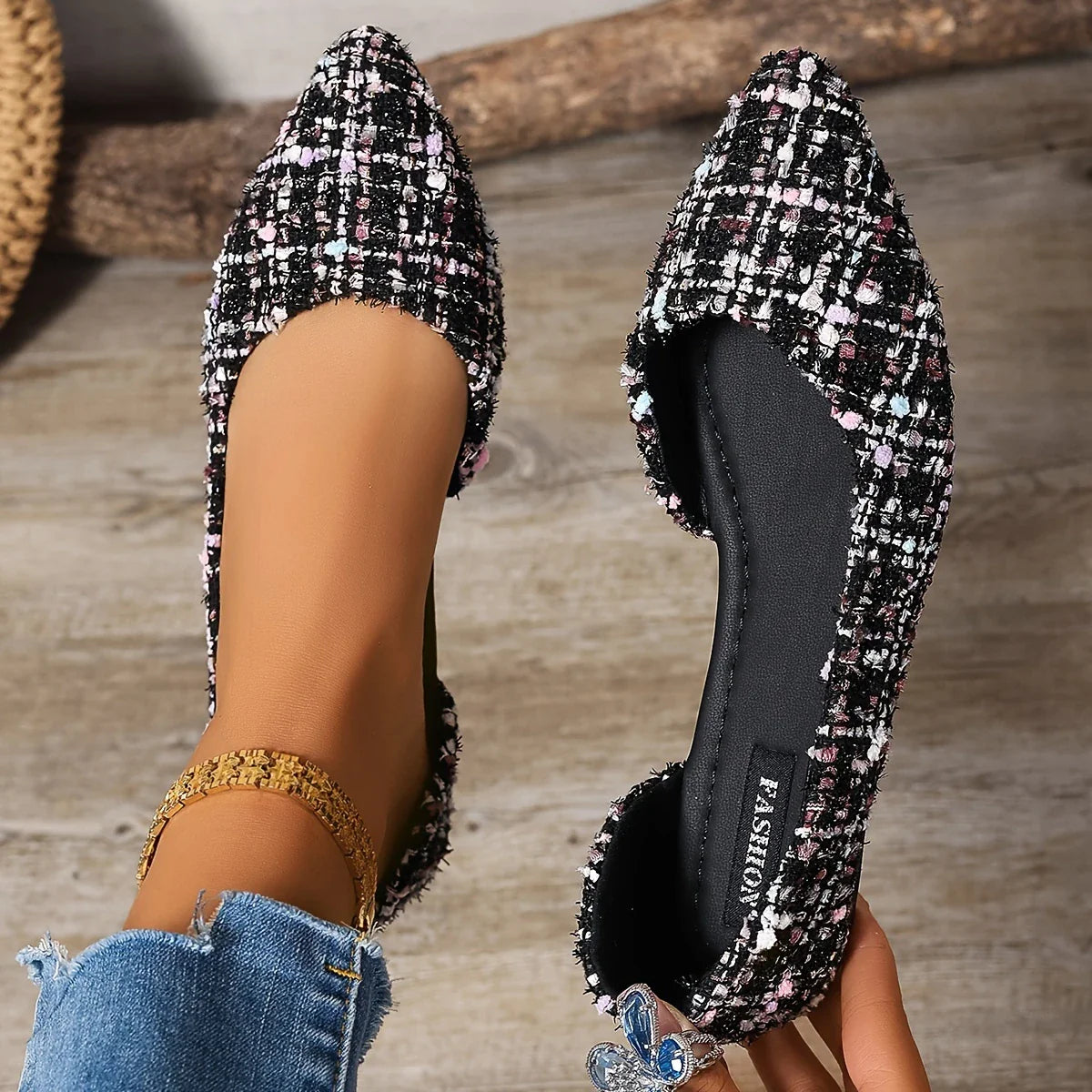Marceline - Chaussures à enfiler à bout pointu pour femmes