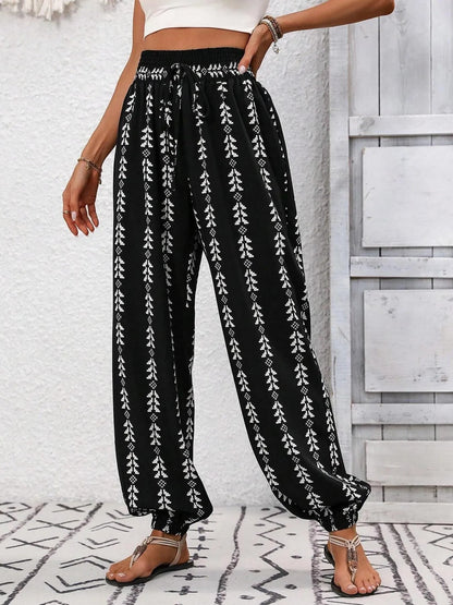 Daniela - Pantalon élégant taille haute à imprimé décontracté