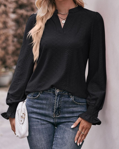 Melody - Blouse à manches longues au style décontracté