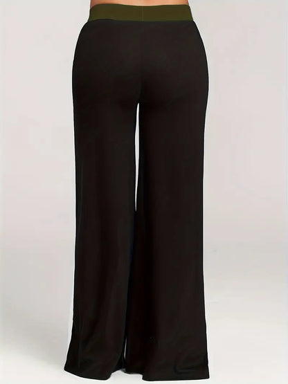 Damaris - Pantalon large avec motif à blocs de couleurs