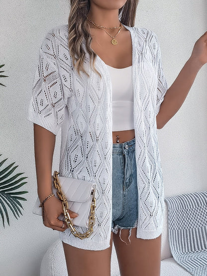 Claudia - Veste décontractée à manches mi-longues avec ouverture frontale