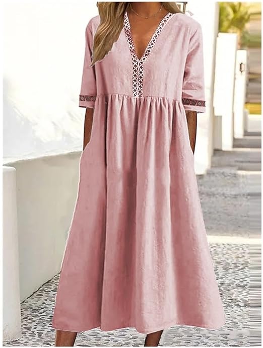 Bridget - Robe en coton-linen
