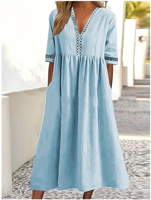 Bridget - Robe en coton-linen